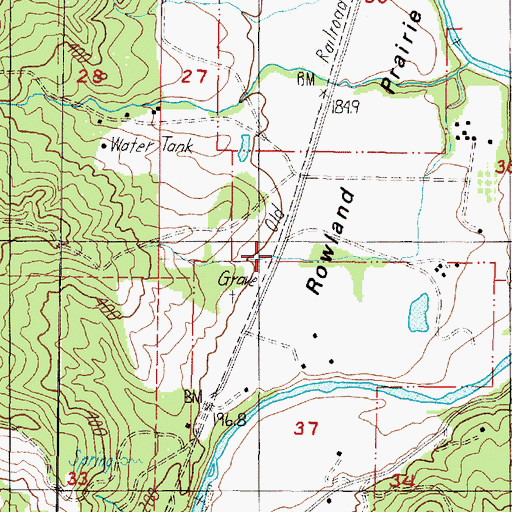 Topographic Map of Gaylord Siding, OR