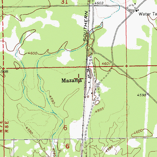 Topographic Map of Mazama, OR