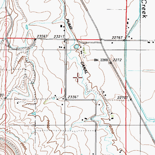Topographic Map of Warm Springs Pump Canal, OR