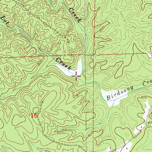 Topographic Map of Cotney Lot Creek, AL