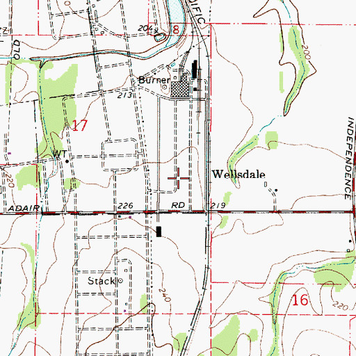Topographic Map of Wellsdale, OR