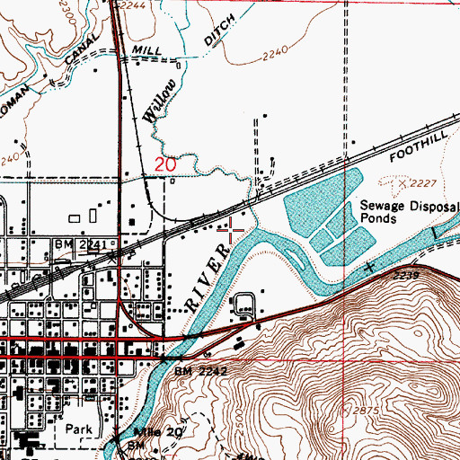 Topographic Map of Willow Creek, OR