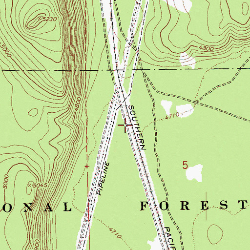 Topographic Map of Paunina (historical), OR
