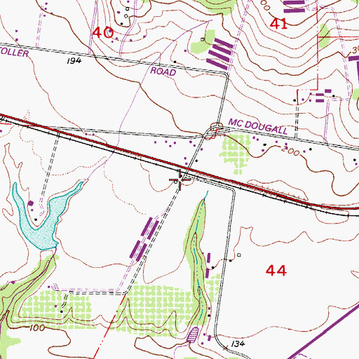 Topographic Map of Oaklawn (historical), OR