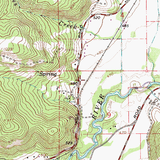 Topographic Map of Spores (historical), OR