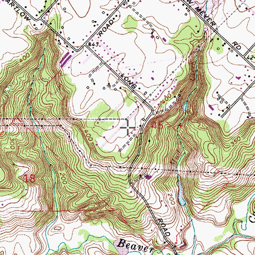 Topographic Map of Aeroacres Airport, OR