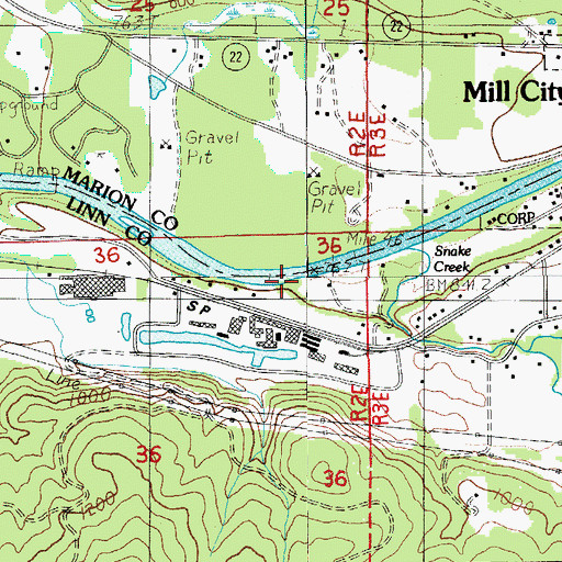 Topographic Map of Potter (historical), OR