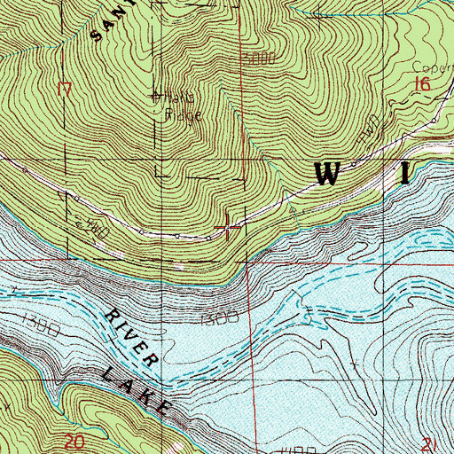 Topographic Map of Berry (historical), OR