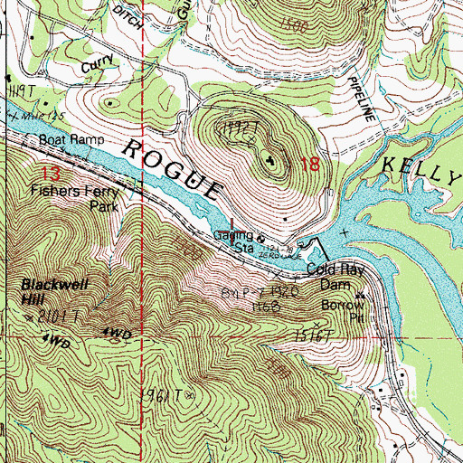 Topographic Map of Ray Gold, OR