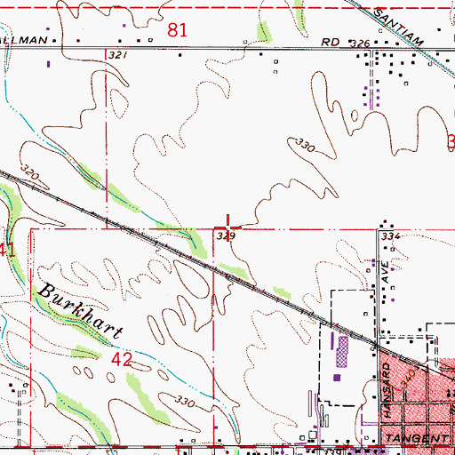 Topographic Map of Calahan (historical), OR