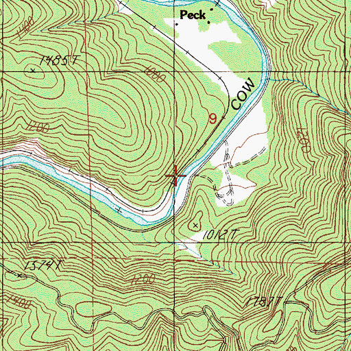 Topographic Map of Nichols (historical), OR
