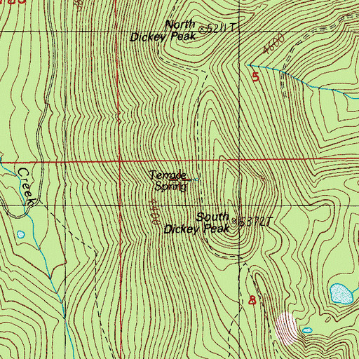Topographic Map of Terrace Spring, OR