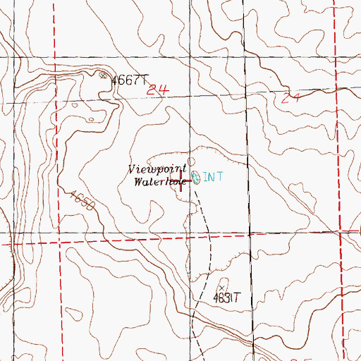 Topographic Map of Viewpoint Waterhole, OR