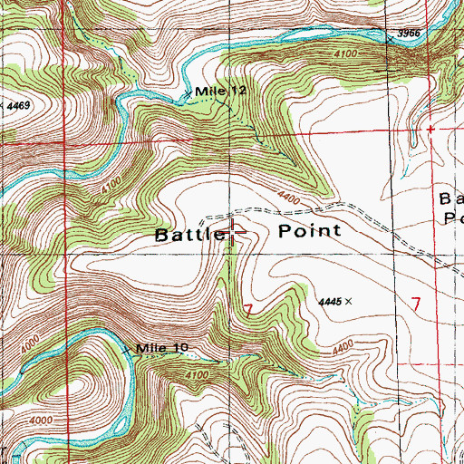 Topographic Map of Battle Point, OR