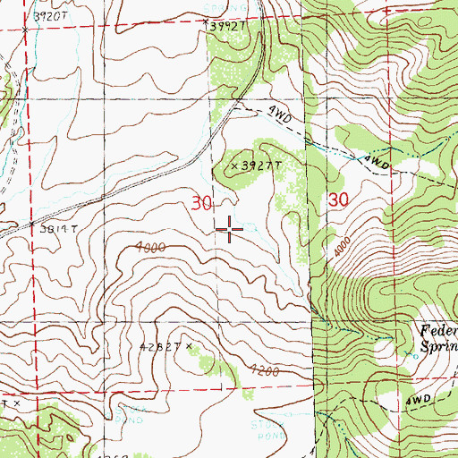 Topographic Map of Township Reservoir, OR