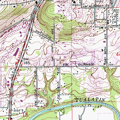Topographic Map of Summerfield Golf Course, OR