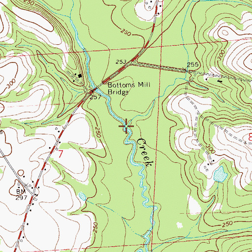 Topographic Map of Cotton Creek, AL