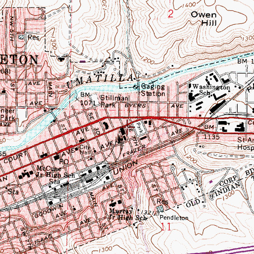 Topographic Map of Till Taylor Park, OR