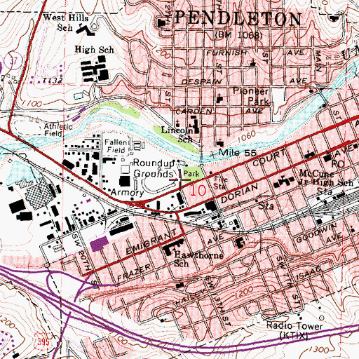 Topographic Map of Roy Raley Park, OR