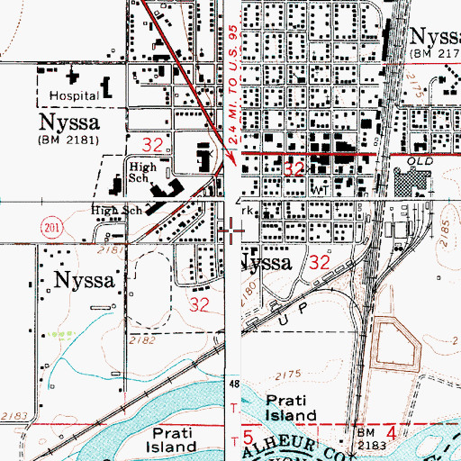 Topographic Map of South Park, OR