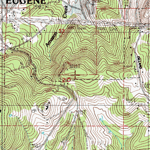 Topographic Map of Hult City Park, OR