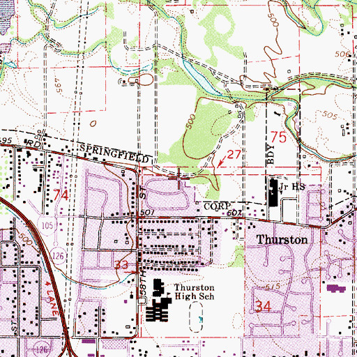 Topographic Map of Jack B Lively Memorial Park, OR