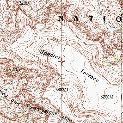 Topographic Map of Specter Terrace, AZ