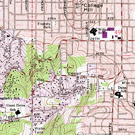 Topographic Map of Wayne Morse Ranch City Park, OR