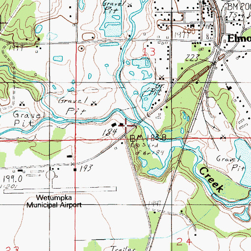 Topographic Map of Cottonford Creek, AL