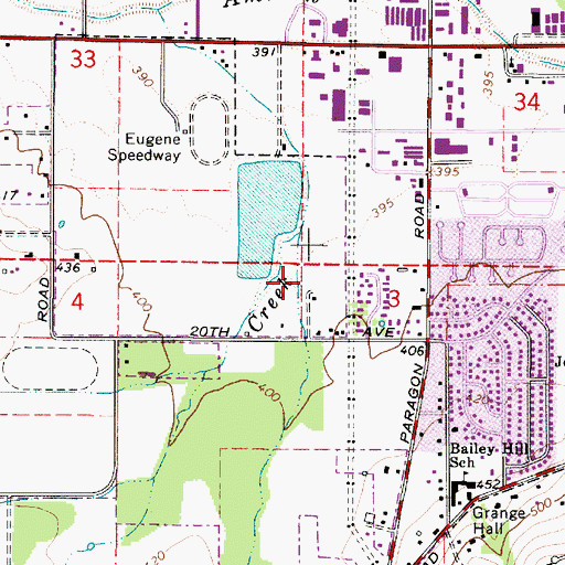Topographic Map of Willow Corner City Park, OR