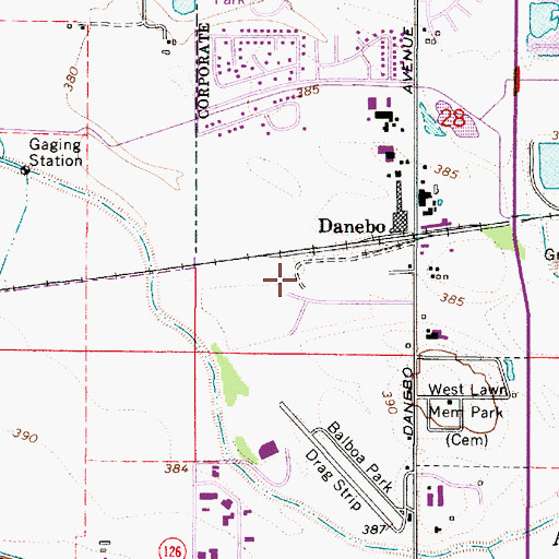 Topographic Map of Balboa Park, OR