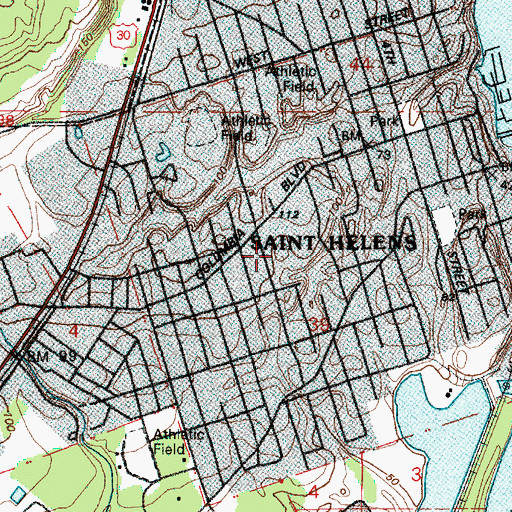 Topographic Map of Civic Pride Park, OR
