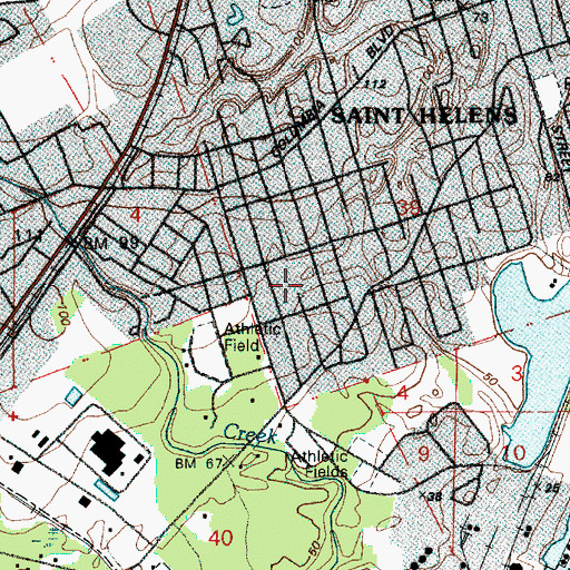 Topographic Map of Heinie Heumann Park, OR