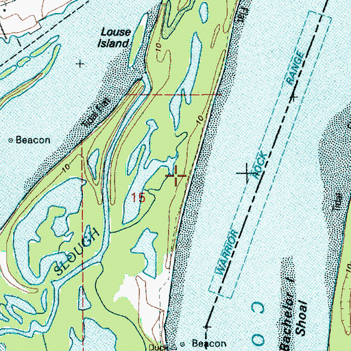 Topographic Map of Lyons Beach, OR