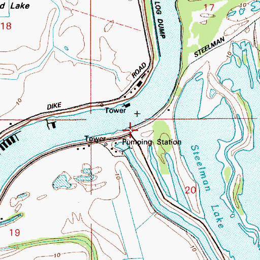 Topographic Map of Oak Island Landing, OR