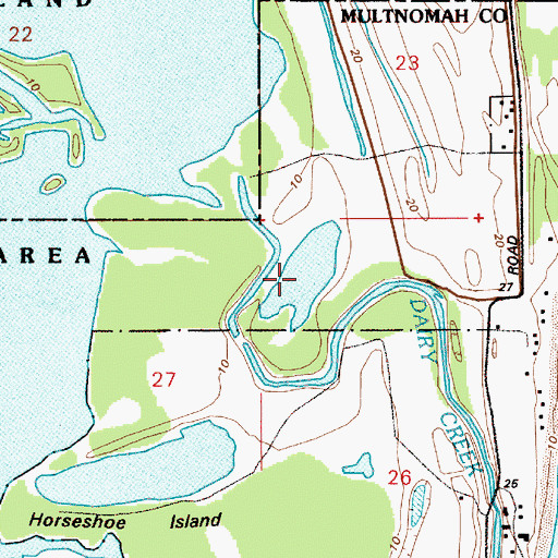 Topographic Map of Johnson Lake, OR