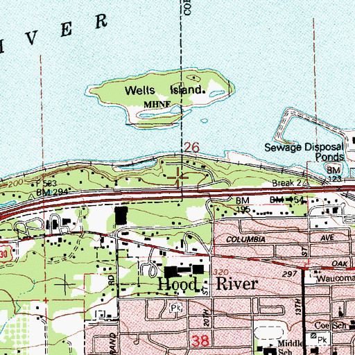 Topographic Map of Morrison Park, OR