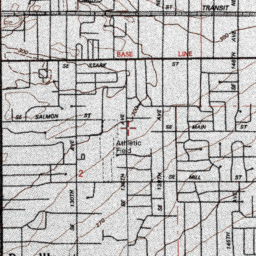 Topographic Map of North Powellhurst City Park, OR