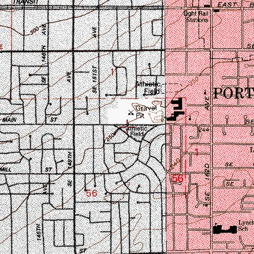 Topographic Map of Parklane City Park, OR
