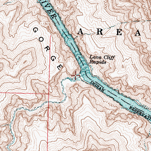 Topographic Map of Spencer Canyon, AZ