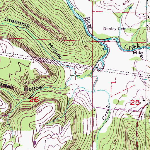 Topographic Map of Counterfeit Hollow, AL
