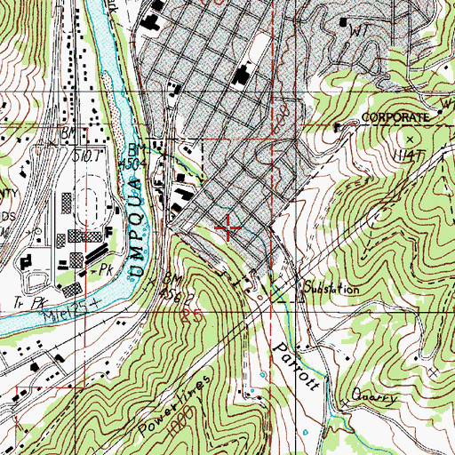 Topographic Map of Parrott Creek Park, OR