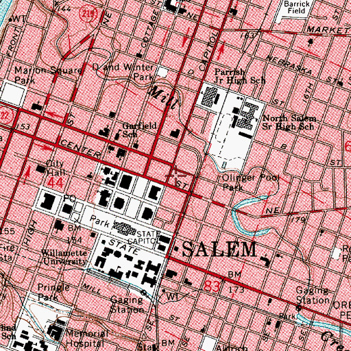 Topographic Map of Lemrock (historical), OR