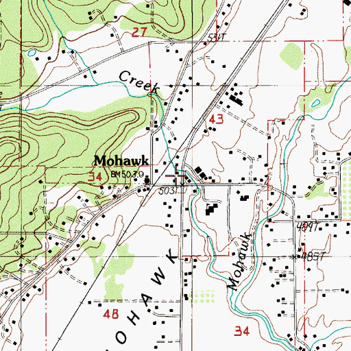Topographic Map of Donna (historical), OR