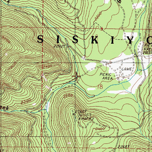 Topographic Map of Briggs Valley, OR