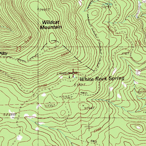 Topographic Map of White Rock Recreation Site, OR