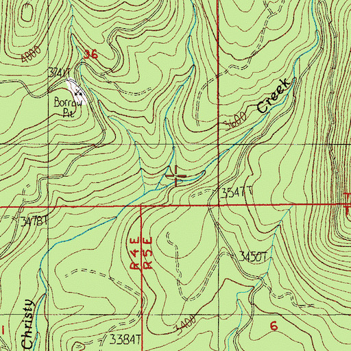 Topographic Map of Lefty Creek, OR