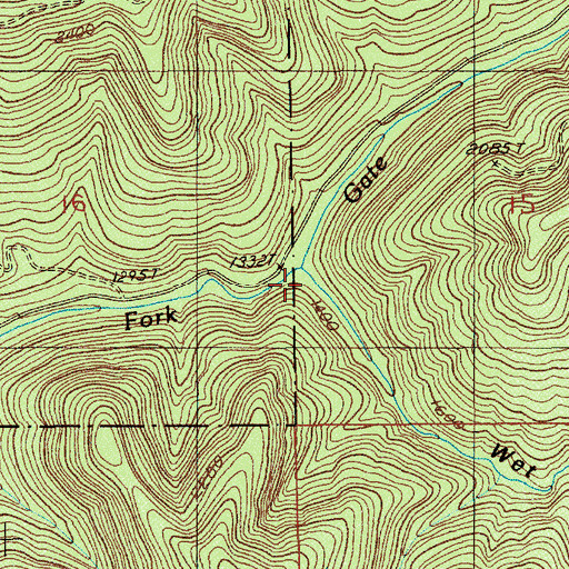 Topographic Map of Wet Gulch, OR