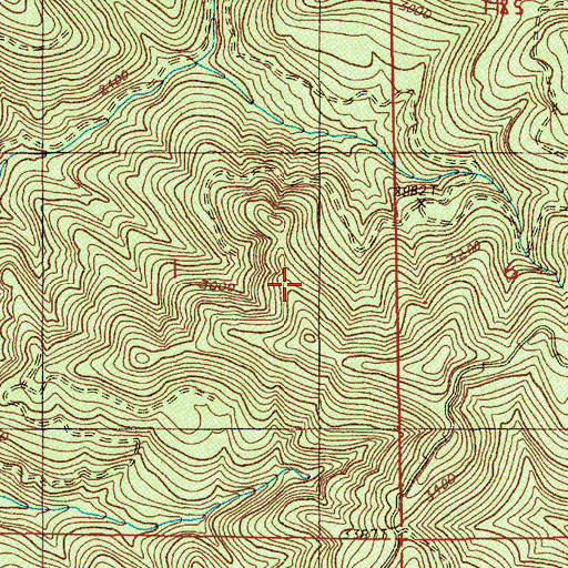 Topographic Map of Symbol Ridge, OR