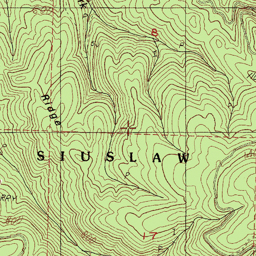 Topographic Map of Yachats Purchase Unit, OR